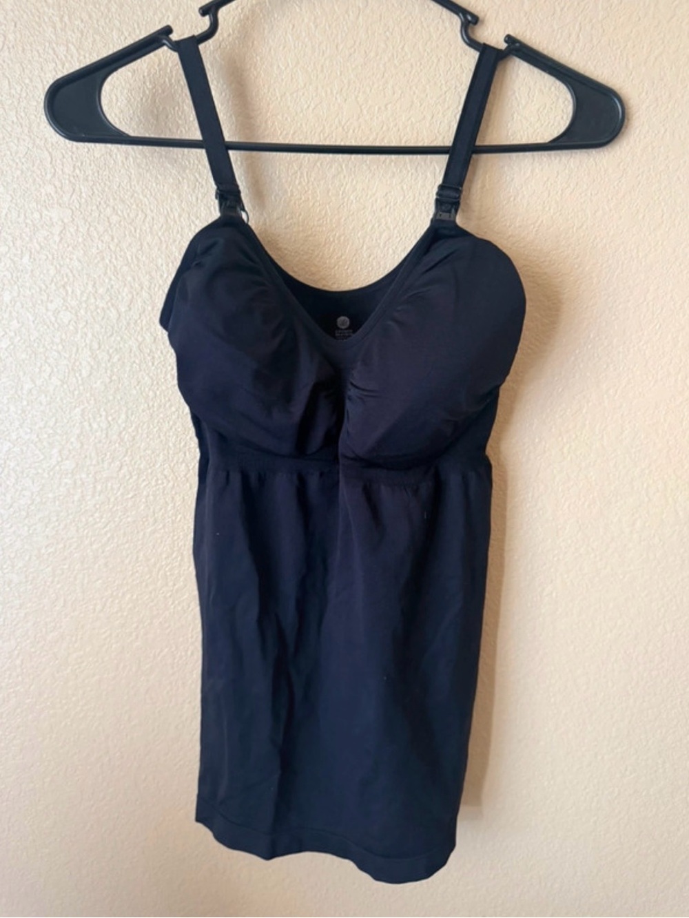 Kindred Bravely Black Nursing Slip with Built-In Cups